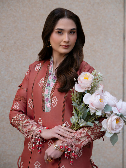 Parishay | Dil e Raqsam Festive Eid Lawn | DR-04 M Champagne Pink Lawn