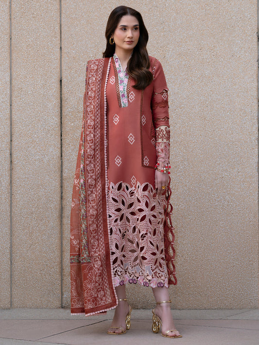 Parishay | Dil e Raqsam Festive Eid Lawn | DR-04 XS Champagne Pink Lawn