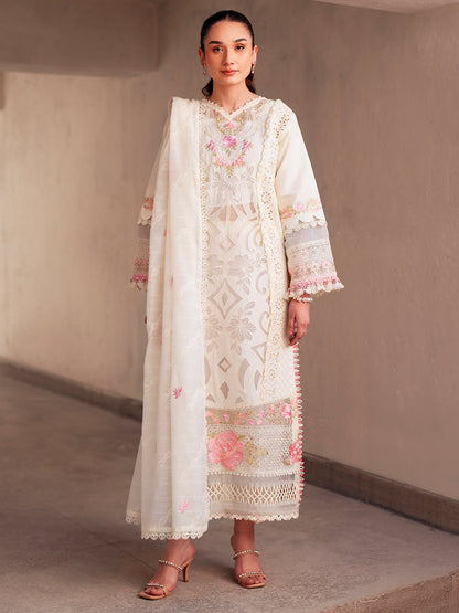 Parishay | Dil e Raqsam Festive Eid Lawn | DR-05 Custom Size Ivory Lawn