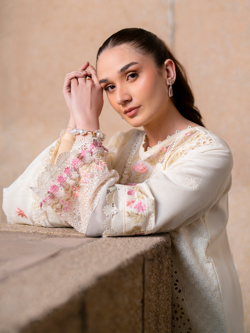 Parishay | Dil e Raqsam Festive Eid Lawn | DR-05 M Ivory Lawn