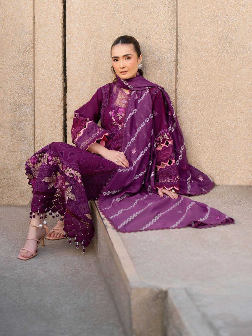 Parishay | Dil e Raqsam Festive Eid Lawn | DR-06 M Plum Lawn