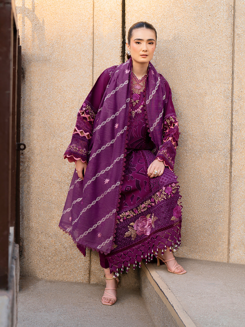 Parishay | Dil e Raqsam Festive Eid Lawn | DR-06 XL Plum Lawn