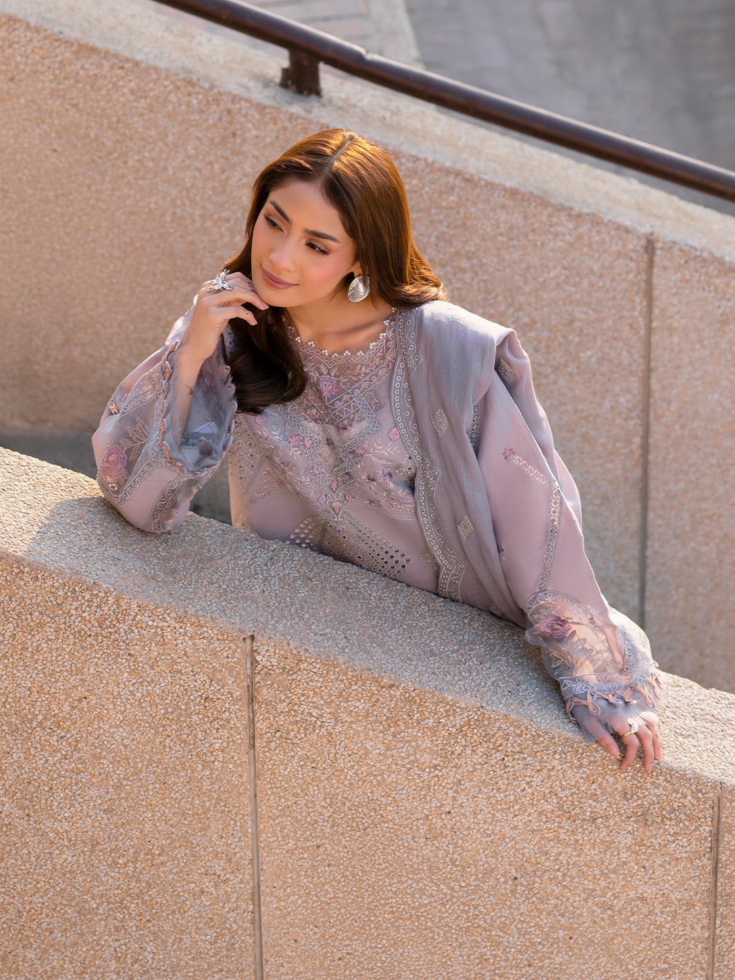 Parishay | Dil e Raqsam Festive Eid Lawn | DR-07 L Lilac Lawn