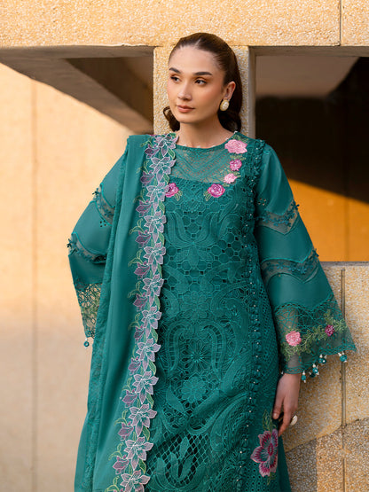 Parishay | Dil e Raqsam Festive Eid Lawn | DR-09 M Teal Green Lawn