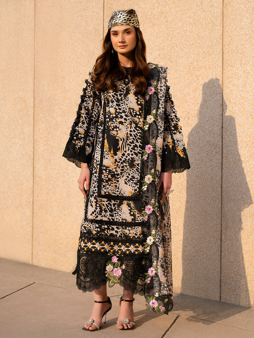 Parishay | Dil e Raqsam Festive Eid Lawn | DR-14 XS Black Lawn