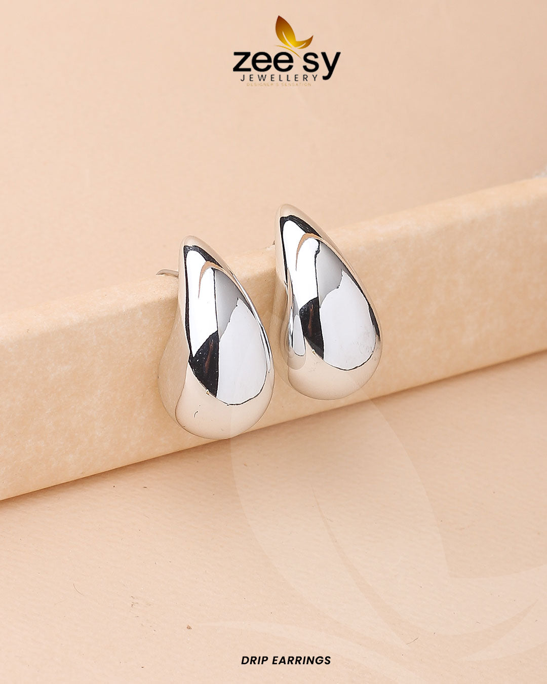 Drip Earrings Silver