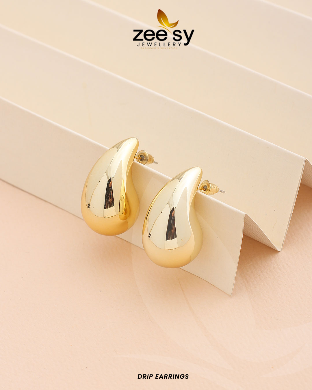 Drip Earrings Golden