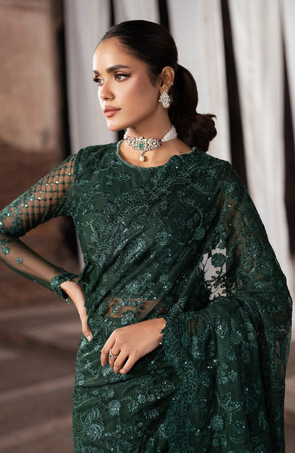 Zarif | Shehnai Luxury Wedding Edit | MEESAM XL Bottle Green Net