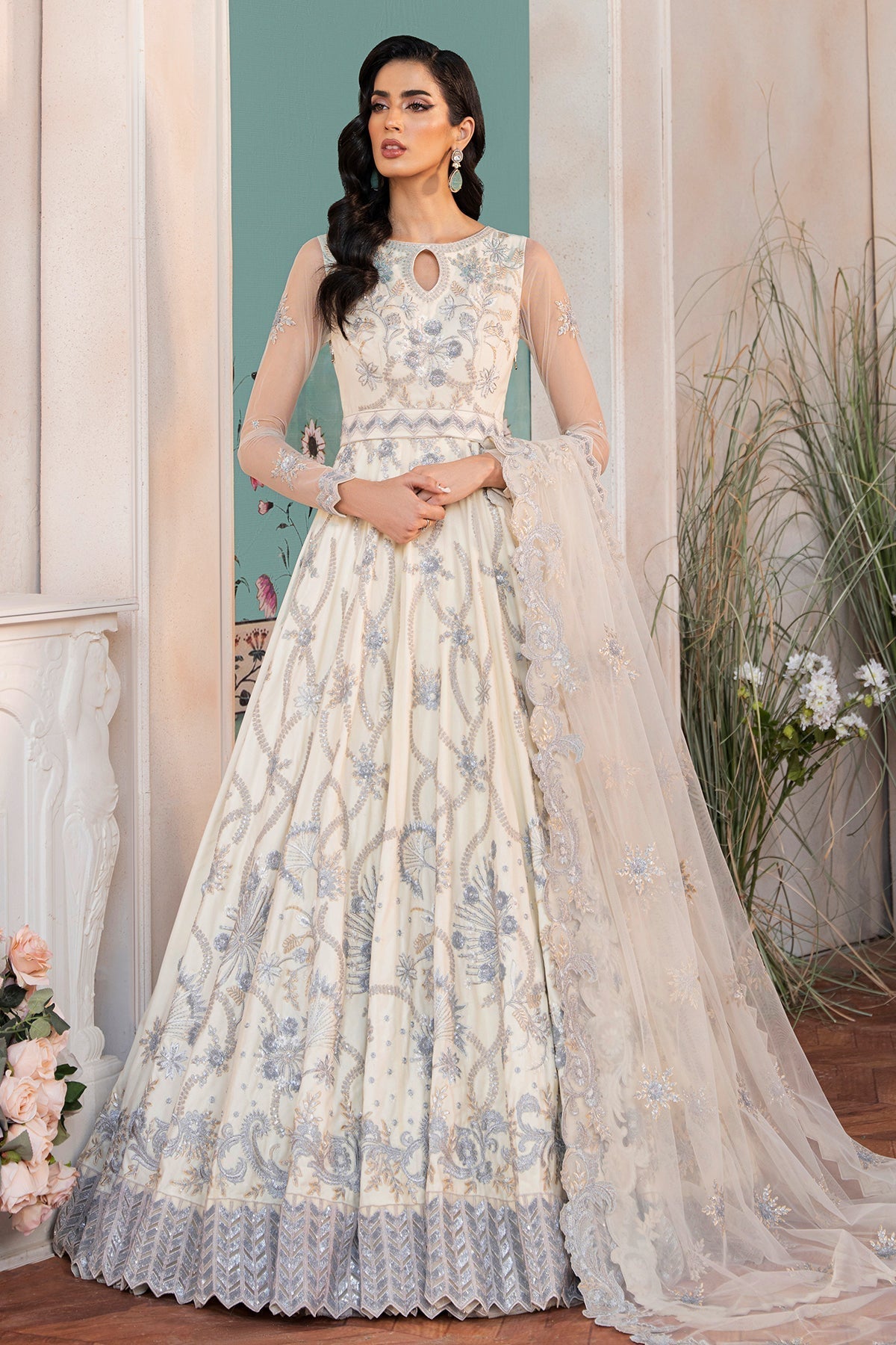 Inara | Aurelia Wedding Collection | Aqua - Pakistani Designer Dress - by InaraClothing | Type: Bridal - 100% Original at Saira Sultan