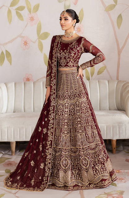Zarif | Shehnai Luxury Wedding Edit | SHEESHAM Custom Size Maroon Chiffon