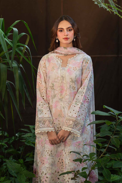 Neeshay | Summer Lines Printkari 25 | WHIMSY M Beige Lawn