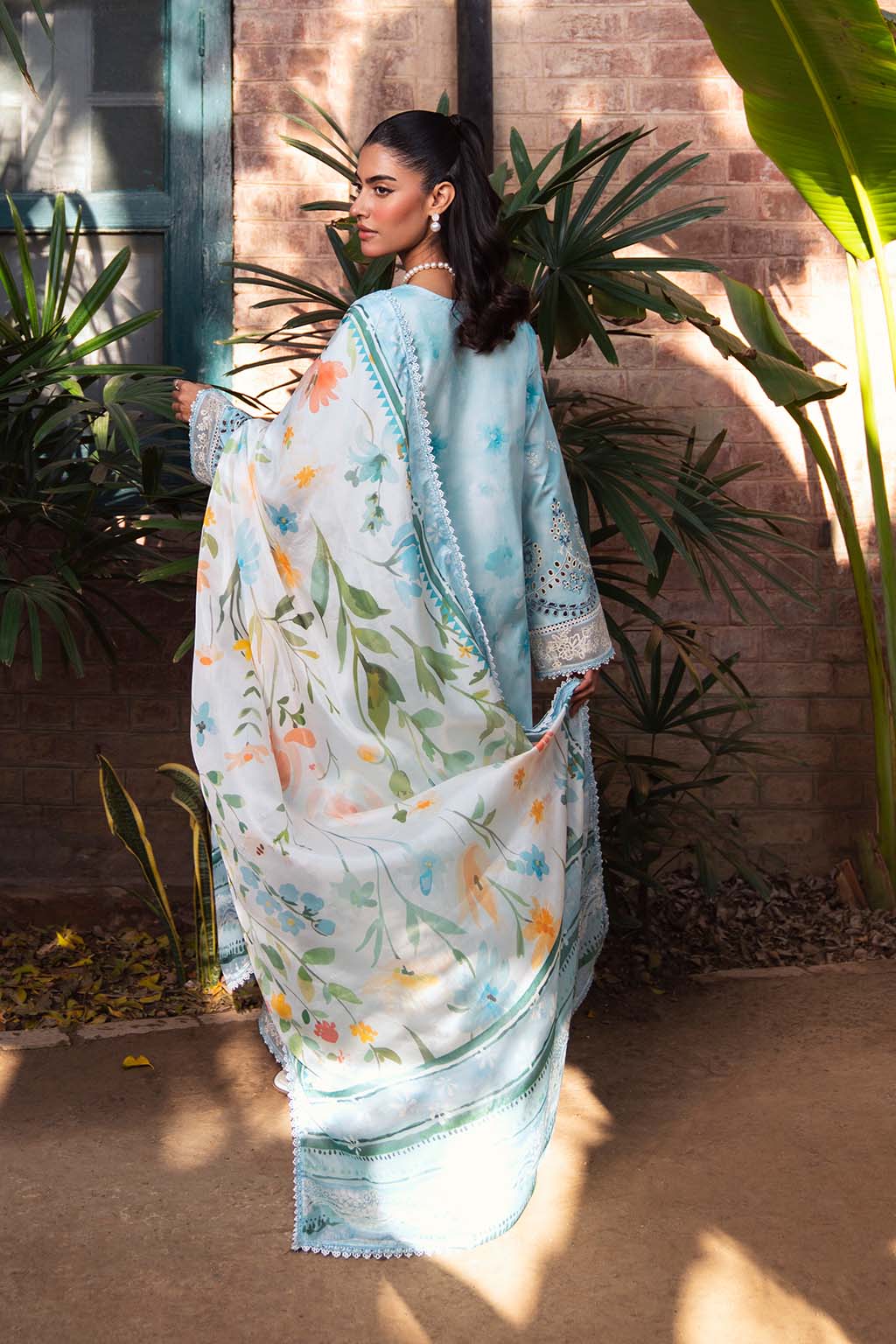 Neeshay | Summer Lines Printkari 25 | SKY-WAVE S Sky Blue Lawn