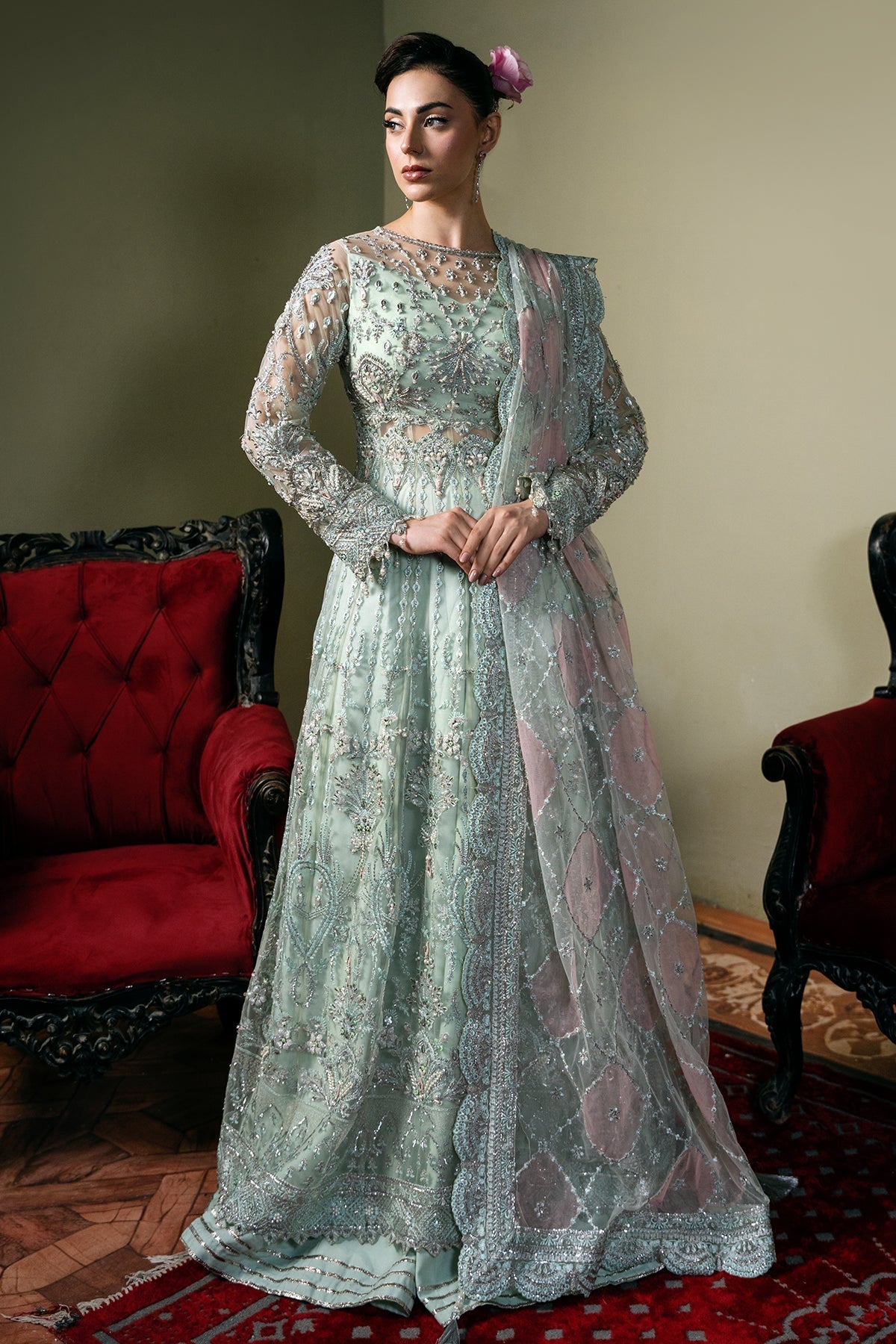 Mina Kashif | Kahani Formals | Zarpash L Mint Net