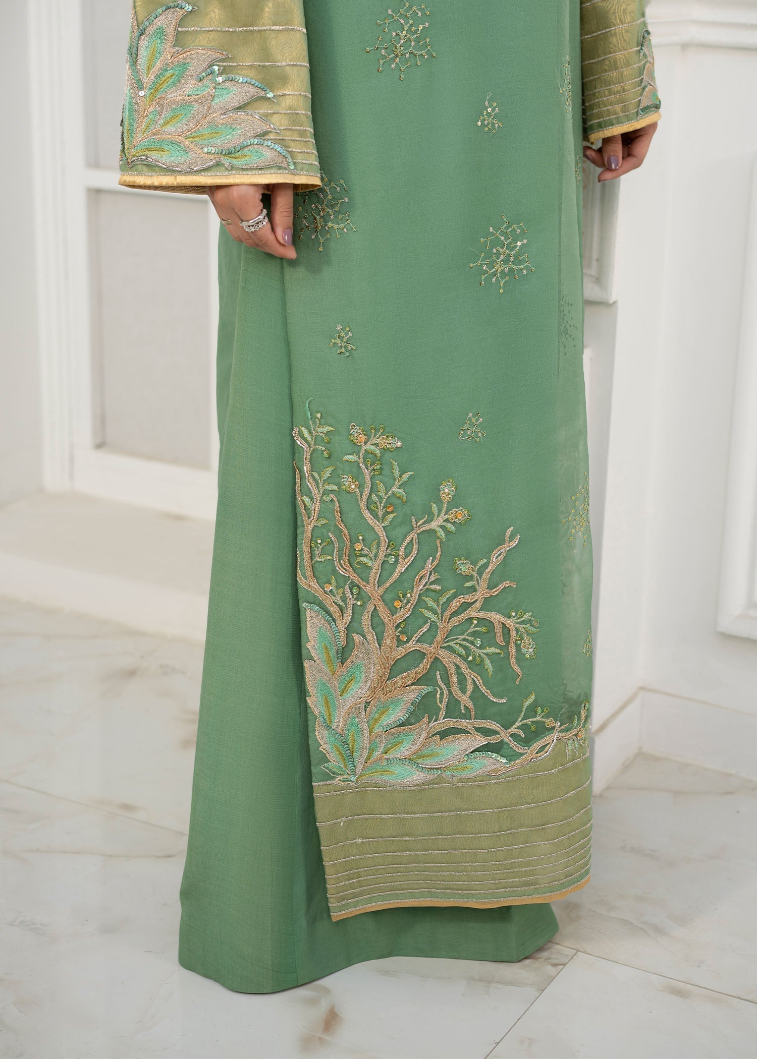 Jamnii | The Aura | Astrid XL Pastel Green Organza