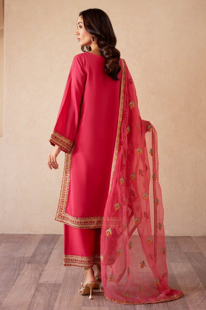 Charizma | Festive Pret | CMA-4-S04 M Hot Pink Cotton Net