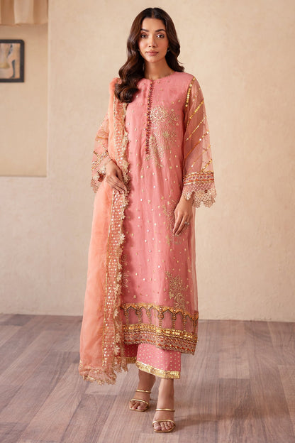 Charizma | Festive Pret | CMA-4-026 S Salmon Pink Organza