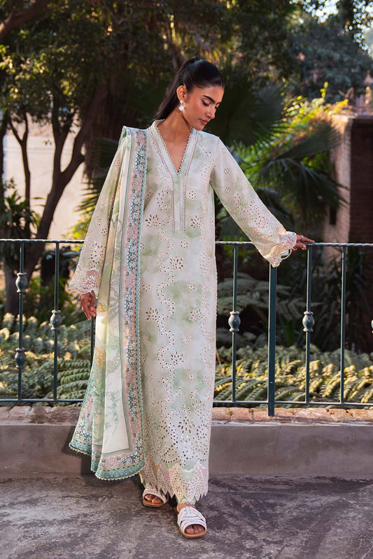 Neeshay | Summer Lines Printkari 25 | MEADOW MIST XS Pastel Gray Lawn