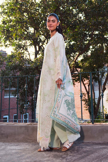 Neeshay | Summer Lines Printkari 25 | MEADOW MIST S Pastel Gray Lawn