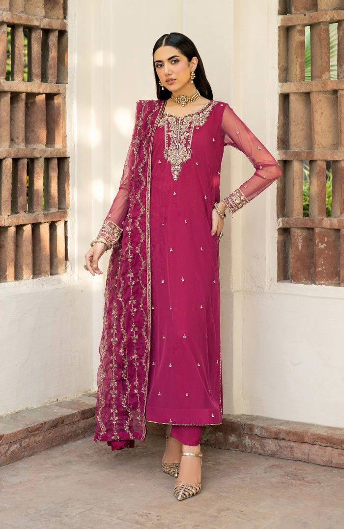 Zarif | Arzou Luxe | REMI L Candy Pink Net