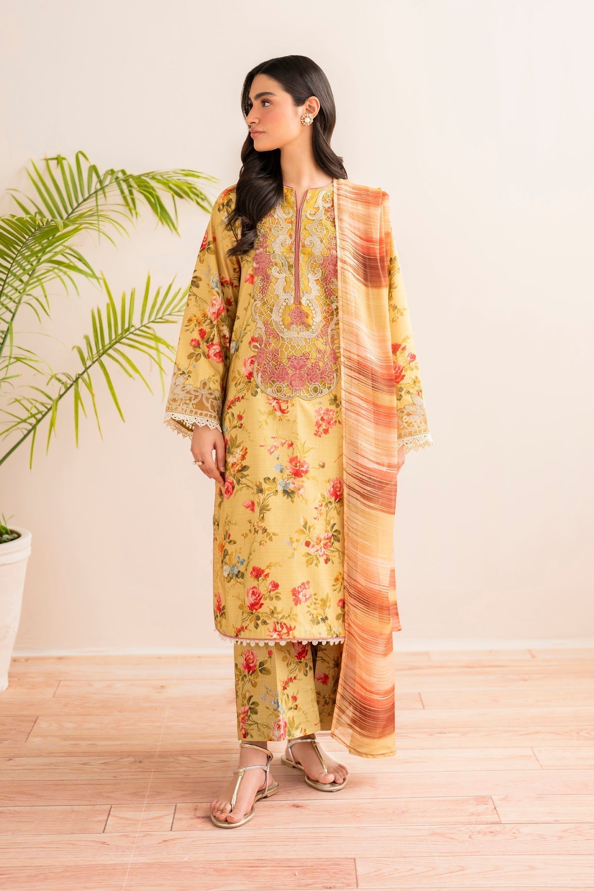 Xenia Formals | Printkari 25 | BRIAR L Lime Yellow Lawn