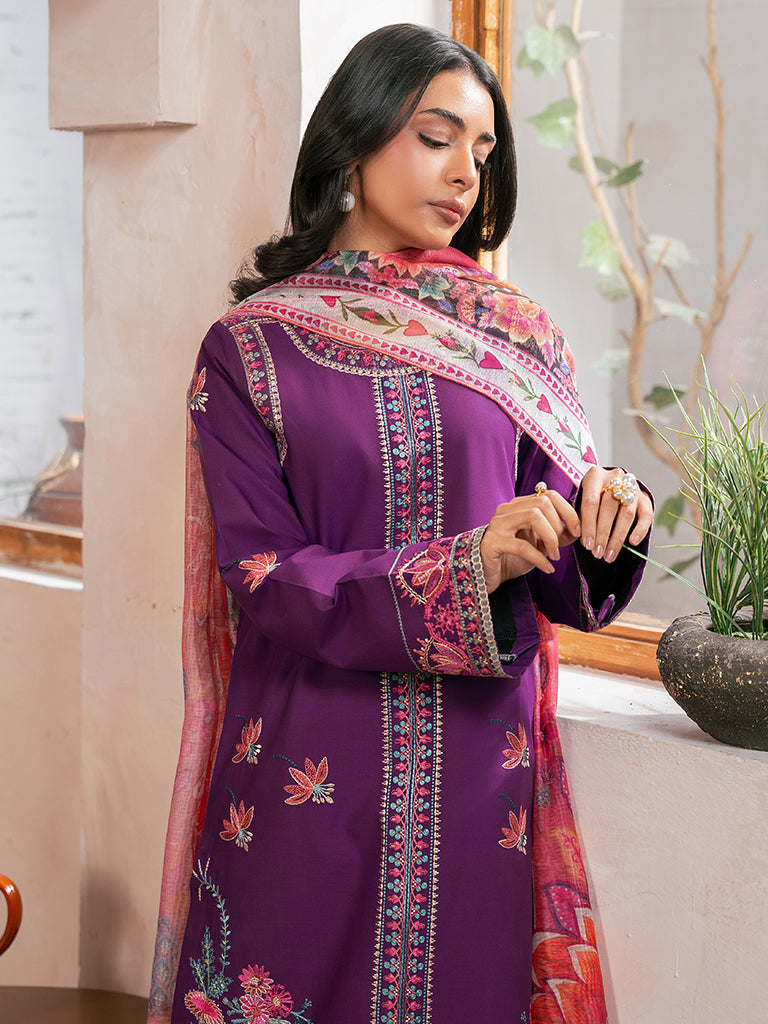 Rajbari | Parisa Premium Summer Edit | A - 13 S Purple Lawn