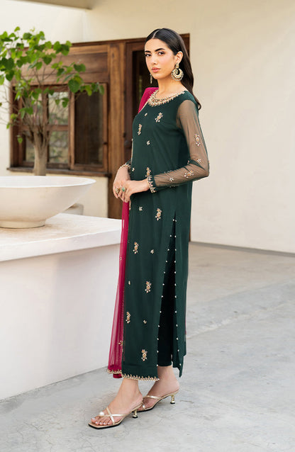 Zarif | Arzou Luxe | RAYA M Net Dark Green
