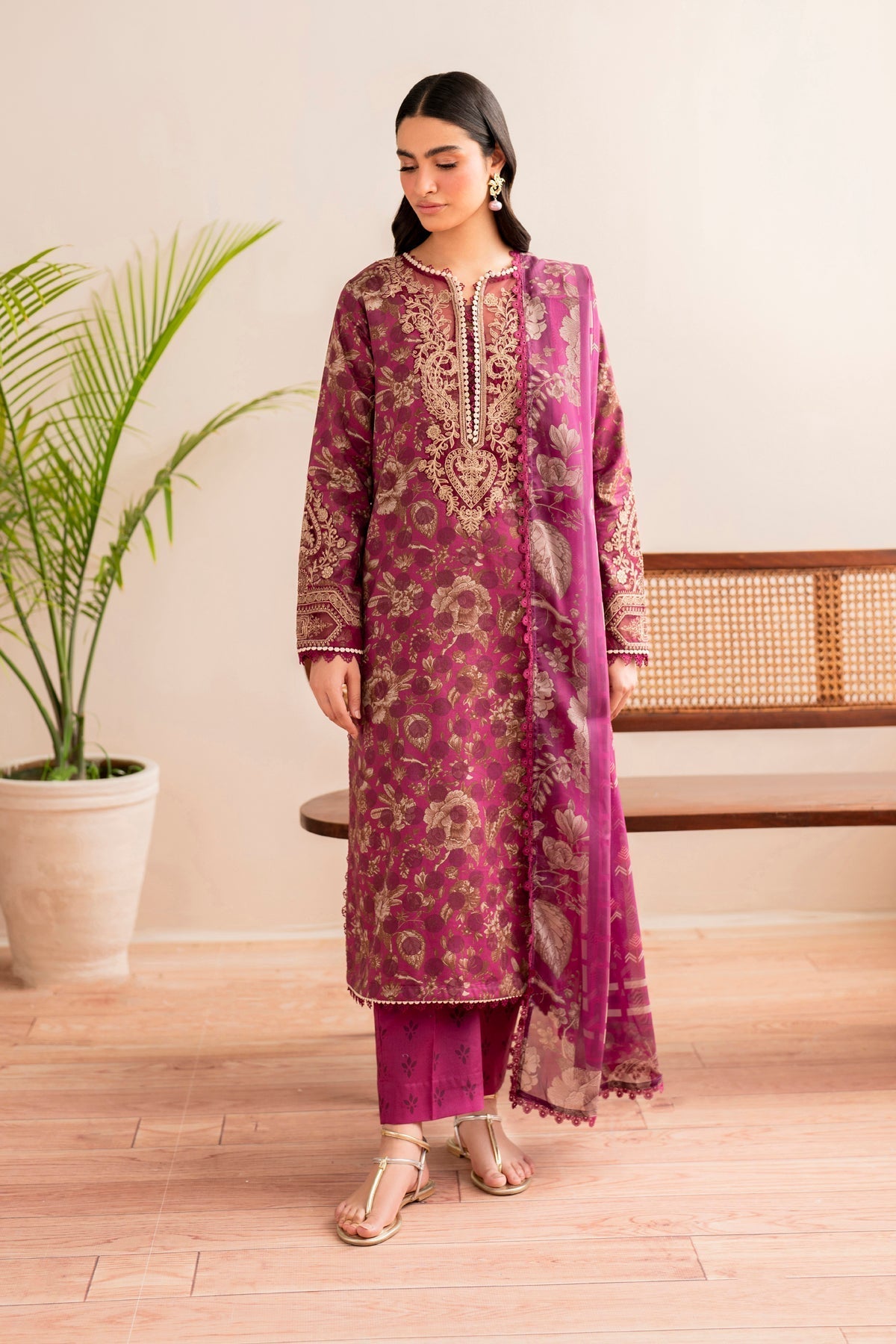 Xenia Formals | Printkari 25 | NOAH S Vibrant Pink Lawn