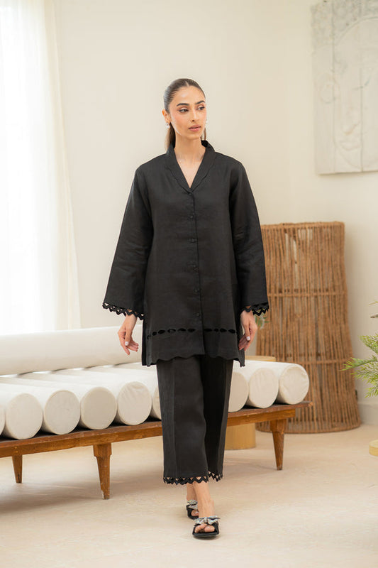 Sahar | Pre Essential Emb Edit | Moonlit Black - Pakistani Designer Dress - by Sahar - Type : Ladies Clothes - 100% Original at Saira Sultan