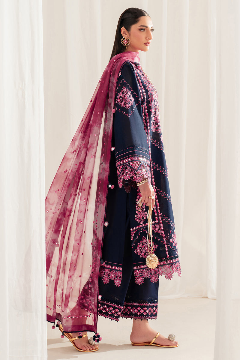 Jazmin | Iris Luxury Lawn 25 | IL'25-D01 S Midnight Blue Lawn