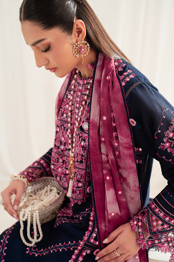 Jazmin | Iris Luxury Lawn 25 | IL'25-D01 L Midnight Blue Lawn
