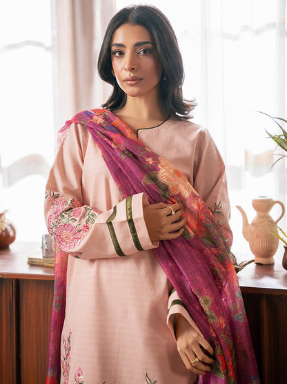 Rajbari | Parisa Premium Summer Edit | A - 12 Custom Size Light Pink Lawn