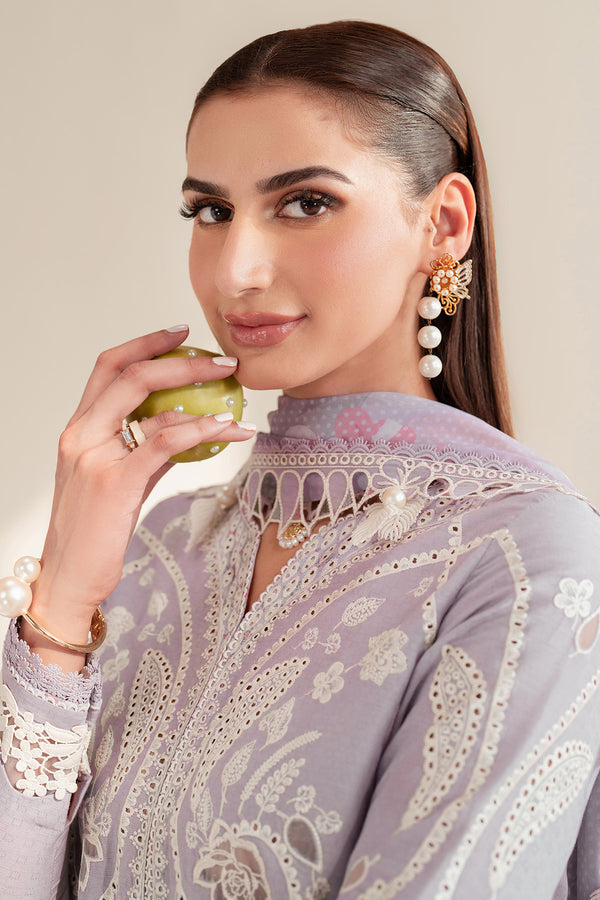 Jazmin | Iris Luxury Lawn 25 | IL'25-D06 M Soft Lilac Lawn
