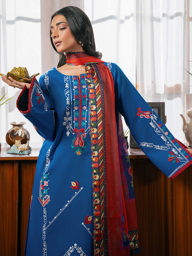 Rajbari | Parisa Premium Summer Edit | A - 09 Custom Size Blue Lawn