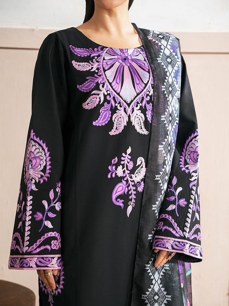 Rajbari | Parisa Premium Summer Edit | A - 01 L Black Lawn