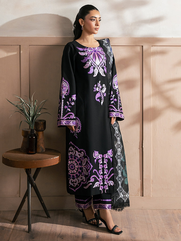 Rajbari | Parisa Premium Summer Edit | A - 01 XS Black Lawn