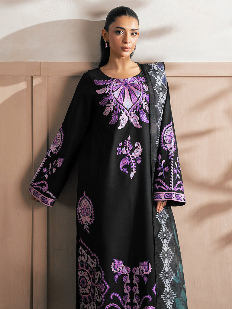 Rajbari | Parisa Premium Summer Edit | A - 01 S Black Lawn