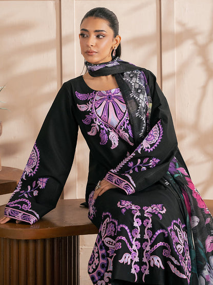 Rajbari | Parisa Premium Summer Edit | A - 01 XL Black Lawn