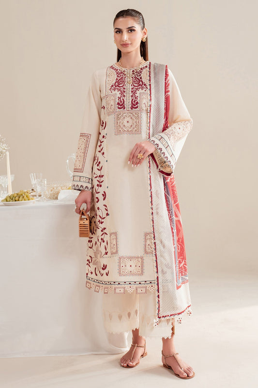 Jazmin | Iris Luxury Lawn 25 | IL'25-D02 XS Cream Lawn