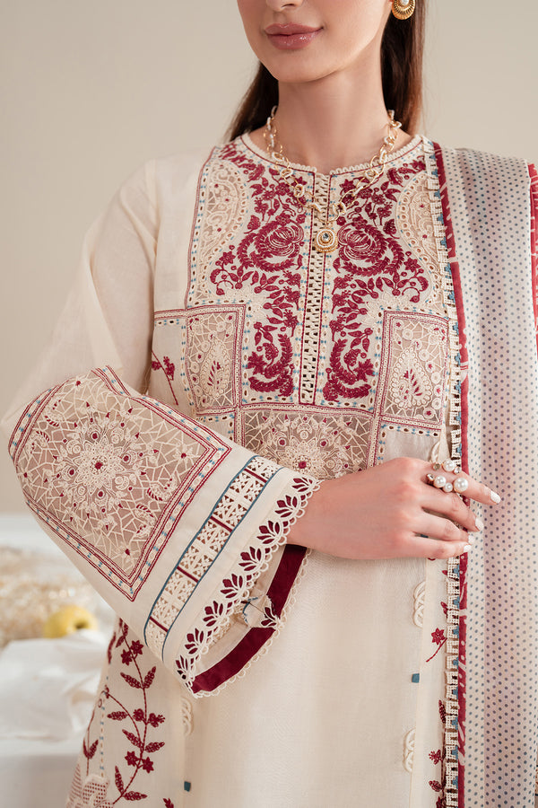 Jazmin | Iris Luxury Lawn 25 | IL'25-D02 M Cream Lawn