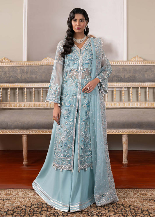 Dastoor | Airah Festive 25 | Starlight XS Ice Blue Organza