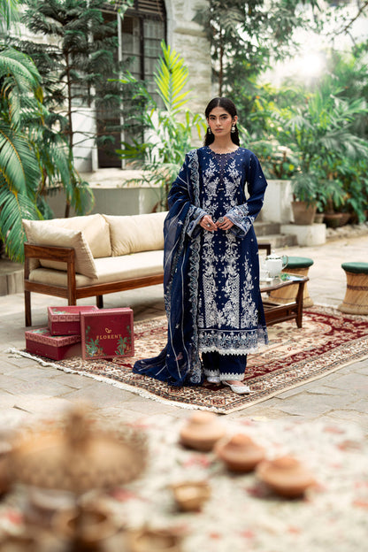 Florent | Eid Edits Luxury Lawn | FEE-9 XS Navy Blue Lawn
