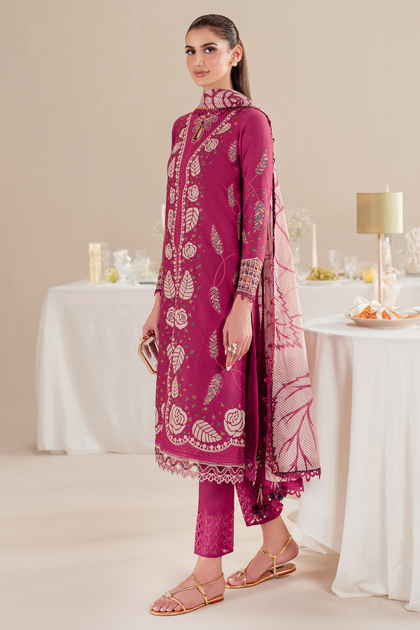 Jazmin | Iris Luxury Lawn 25 | IL'25-D05 Custom Size Magenta Lawn