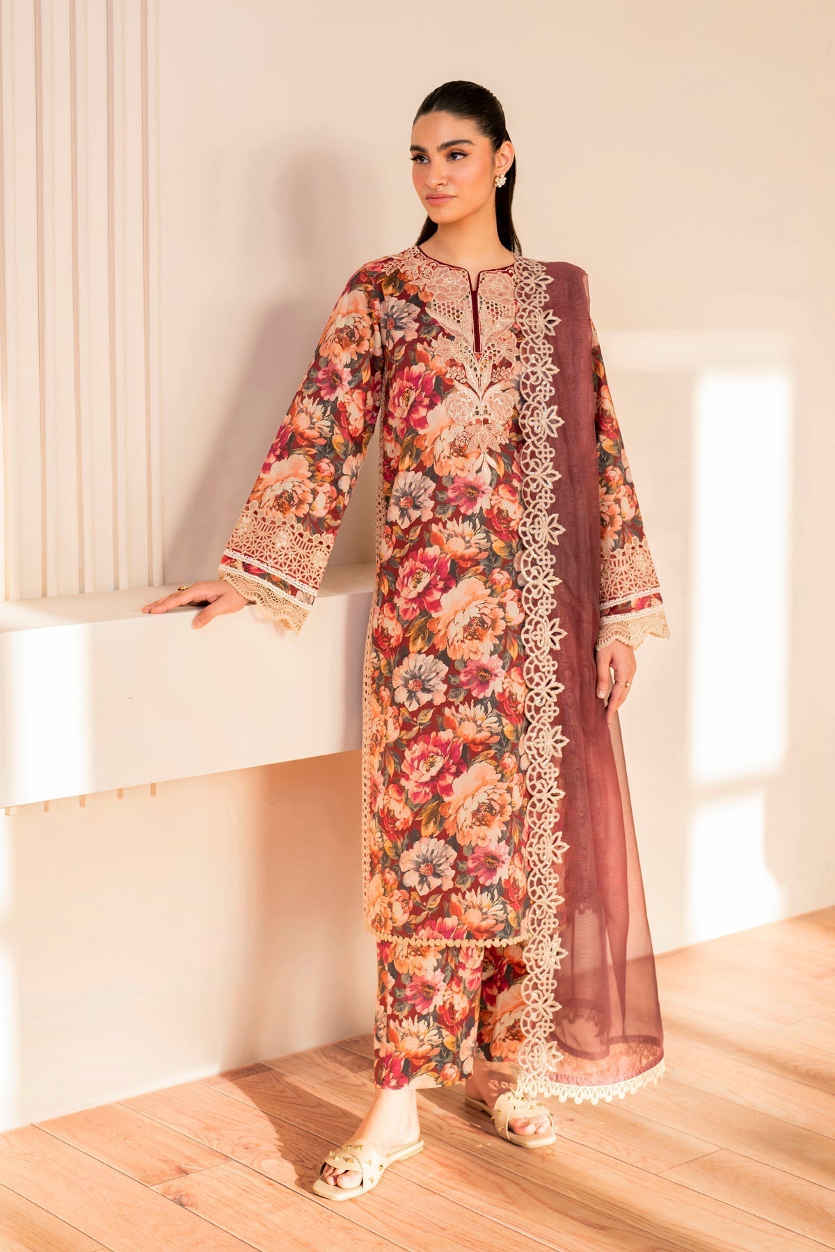 Xenia Formals | Printkari 25 | JACE L Pinkish Gray Lawn