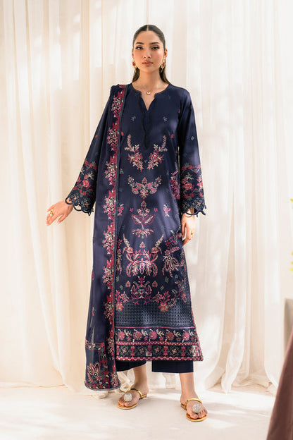 Zarif | Lamhay Luxury Eid Lawn 25 | 02 AYUSHA XS Dark Blue Lawn