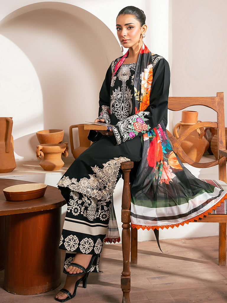 Rajbari | Parisa Premium Summer Edit | A- 08 M Black Lawn