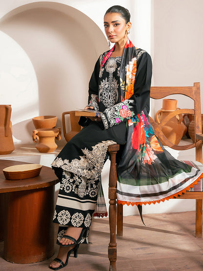Rajbari | Parisa Premium Summer Edit | A- 08 M Black Lawn