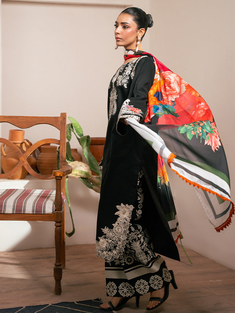 Rajbari | Parisa Premium Summer Edit | A- 08 L Black Lawn
