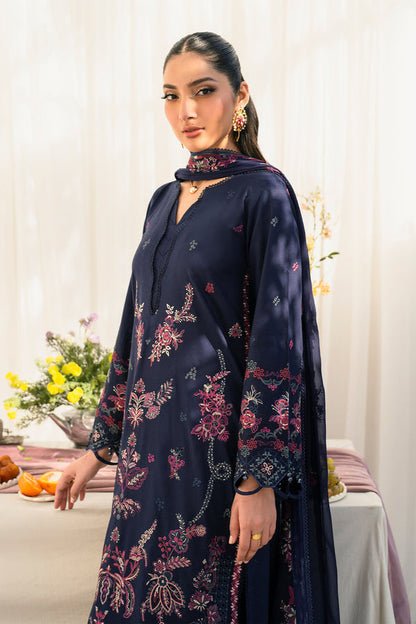 Zarif | Lamhay Luxury Eid Lawn 25 | 02 AYUSHA L Dark Blue Lawn