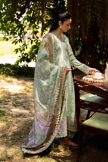 Neeshay | Summer Lines Printkari | SAGE BRUSH - Pakistani Designer Dress - by Neeshay | Type: Luxury - 100% Original at Saira Sultan