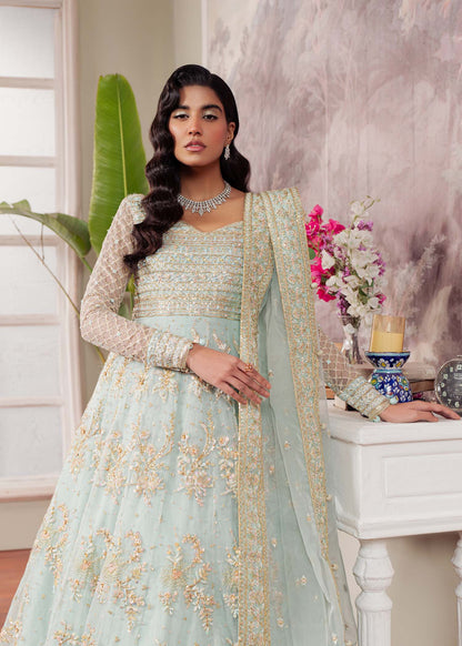 Dastoor | Airah Festive 25 | Majesty M Light Ferozi Organza